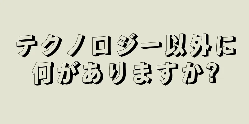 テクノロジー以外に何がありますか?
