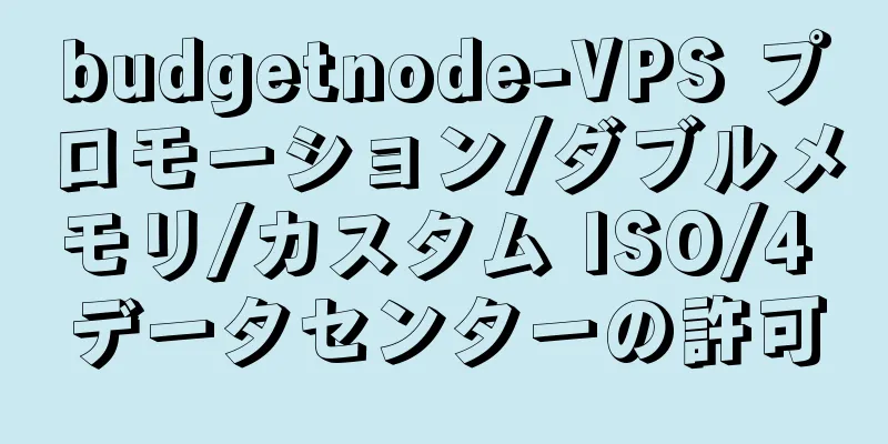 budgetnode-VPS プロモーション/ダブルメモリ/カスタム ISO/4 データセンターの許可