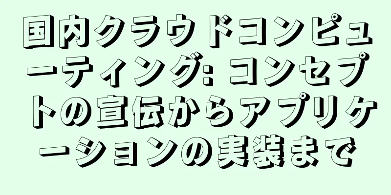 国内クラウドコンピューティング: コンセプトの宣伝からアプリケーションの実装まで