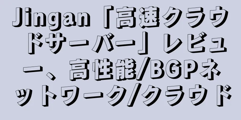 Jingan「高速クラウドサーバー」レビュー、高性能/BGPネットワーク/クラウド