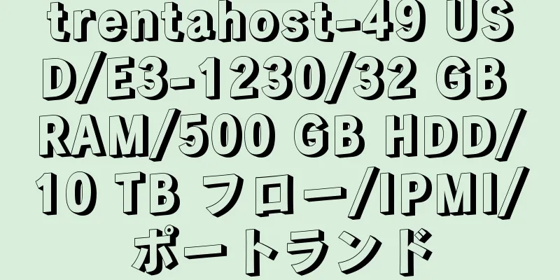 trentahost-49 USD/E3-1230/32 GB RAM/500 GB HDD/10 TB フロー/IPMI/ポートランド