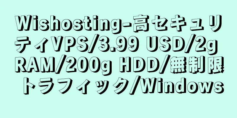 Wishosting-高セキュリティVPS/3.99 USD/2g RAM/200g HDD/無制限トラフィック/Windows