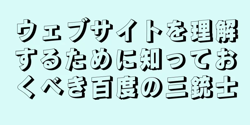 ウェブサイトを理解するために知っておくべき百度の三銃士