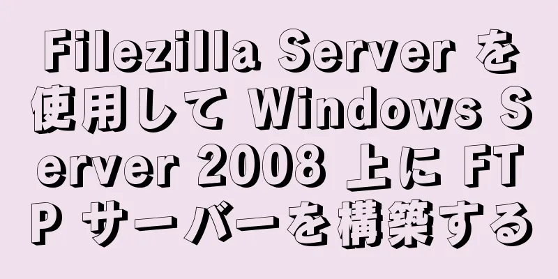 Filezilla Server を使用して Windows Server 2008 上に FTP サーバーを構築する