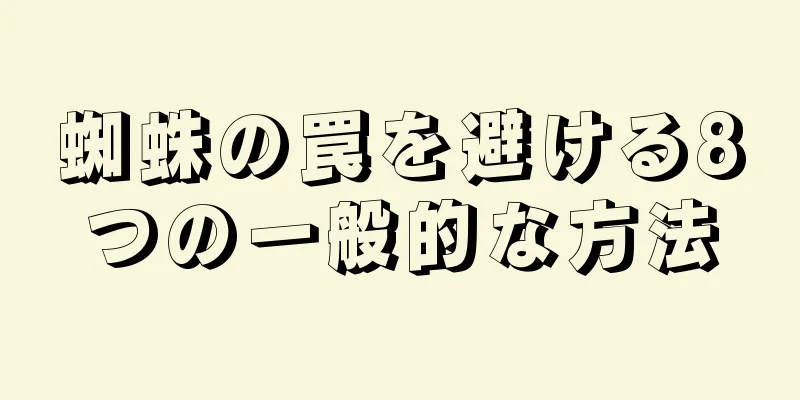 蜘蛛の罠を避ける8つの一般的な方法