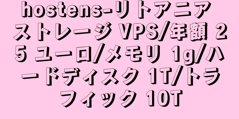 hostens-リトアニア ストレージ VPS/年額 25 ユーロ/メモリ 1g/ハードディスク 1T/トラフィック 10T