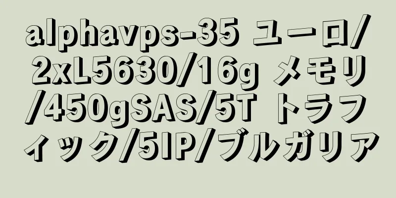 alphavps-35 ユーロ/2xL5630/16g メモリ/450gSAS/5T トラフィック/5IP/ブルガリア