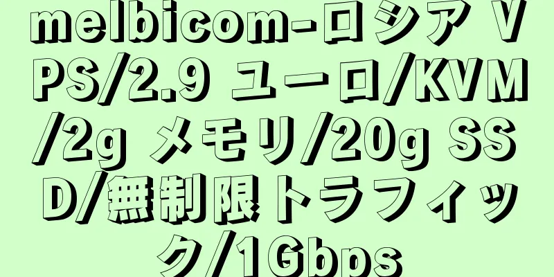 melbicom-ロシア VPS/2.9 ユーロ/KVM/2g メモリ/20g SSD/無制限トラフィック/1Gbps