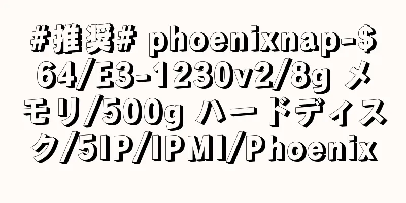 #推奨# phoenixnap-$64/E3-1230v2/8g メモリ/500g ハードディスク/5IP/IPMI/Phoenix
