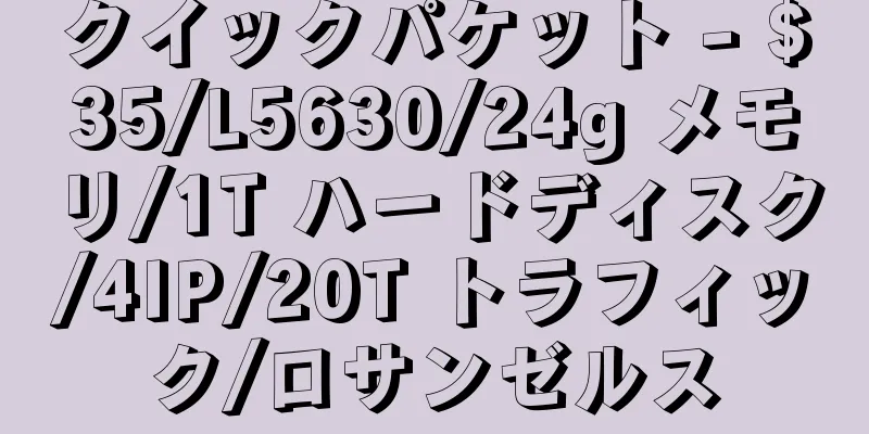 クイックパケット - $35/L5630/24g メモリ/1T ハードディスク/4IP/20T トラフィック/ロサンゼルス