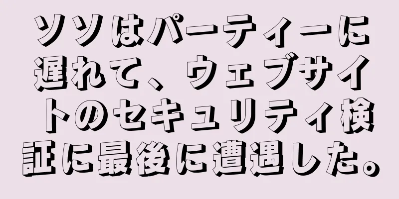 ソソはパーティーに遅れて、ウェブサイトのセキュリティ検証に最後に遭遇した。
