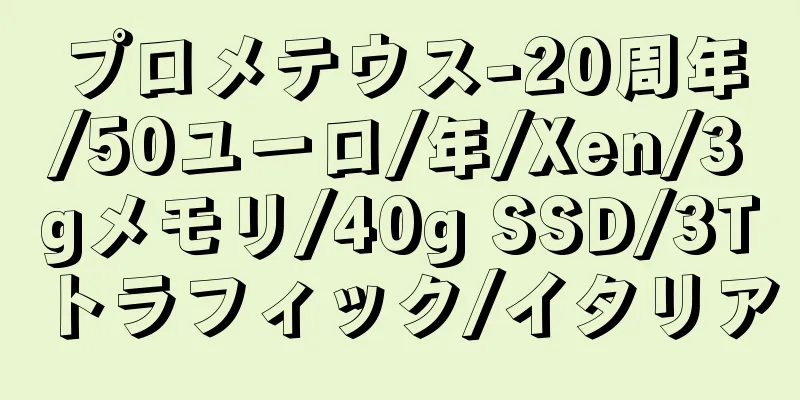 プロメテウス-20周年/50ユーロ/年/Xen/3gメモリ/40g SSD/3Tトラフィック/イタリア