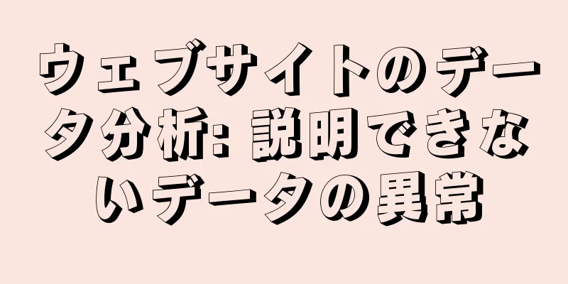 ウェブサイトのデータ分析: 説明できないデータの異常