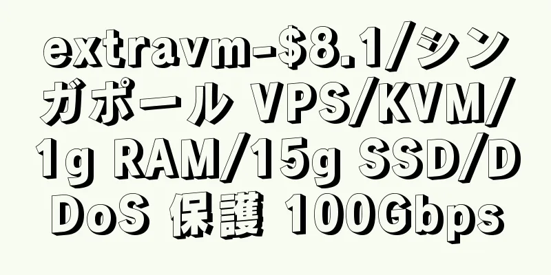 extravm-$8.1/シンガポール VPS/KVM/1g RAM/15g SSD/DDoS 保護 100Gbps