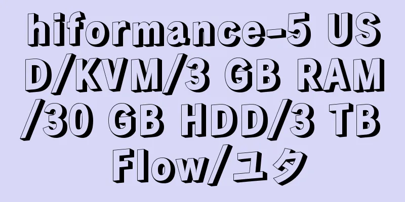 hiformance-5 USD/KVM/3 GB RAM/30 GB HDD/3 TB Flow/ユタ