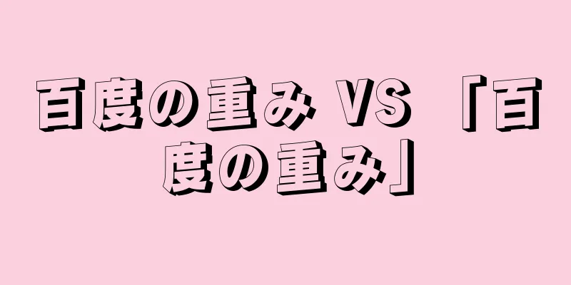百度の重み VS 「百度の重み」
