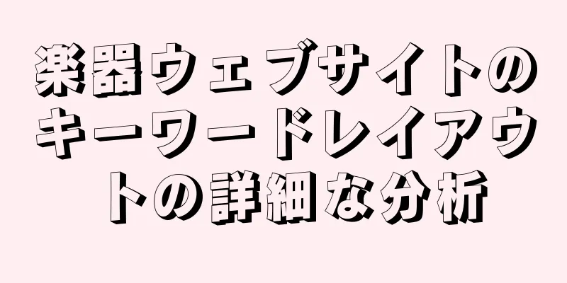 楽器ウェブサイトのキーワードレイアウトの詳細な分析