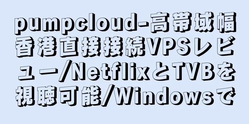 pumpcloud-高帯域幅香港直接接続VPSレビュー/NetflixとTVBを視聴可能/Windowsで