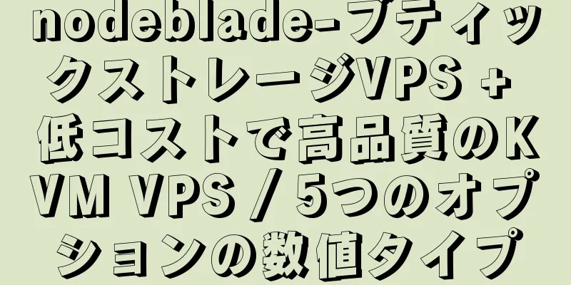 nodeblade-ブティックストレージVPS + 低コストで高品質のKVM VPS / 5つのオプションの数値タイプ
