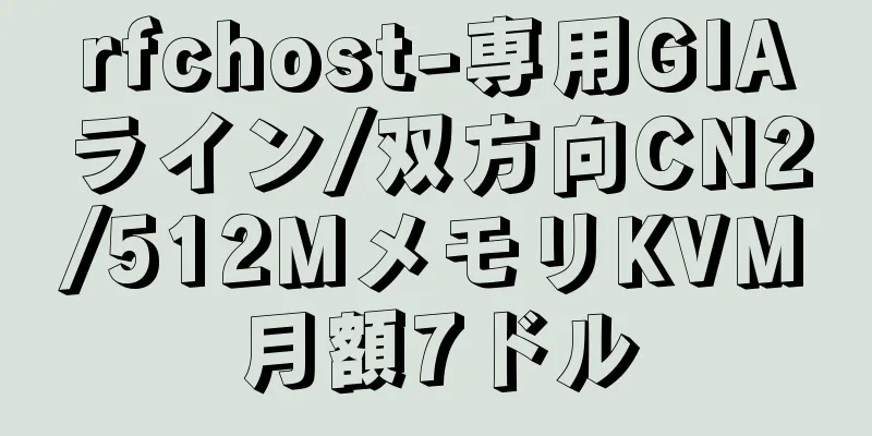 rfchost-専用GIAライン/双方向CN2/512MメモリKVM月額7ドル