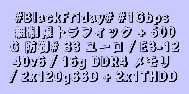 #BlackFriday# #1Gbps 無制限トラフィック + 500G 防御# 33 ユーロ / E3-1240v6 / 16g DDR4 メモリ / 2x120gSSD + 2x1THDD