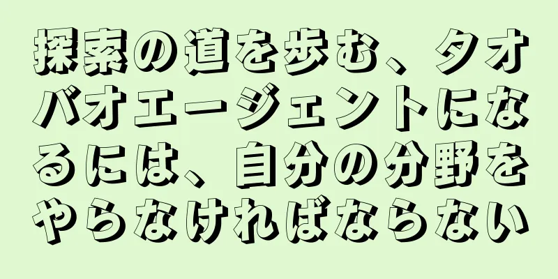 探索の道を歩む、タオバオエージェントになるには、自分の分野をやらなければならない