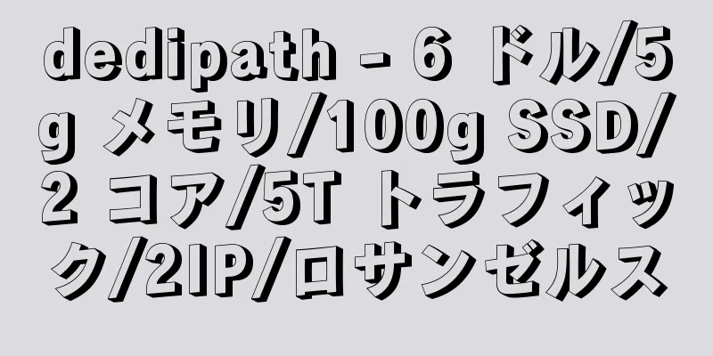 dedipath - 6 ドル/5g メモリ/100g SSD/2 コア/5T トラフィック/2IP/ロサンゼルス