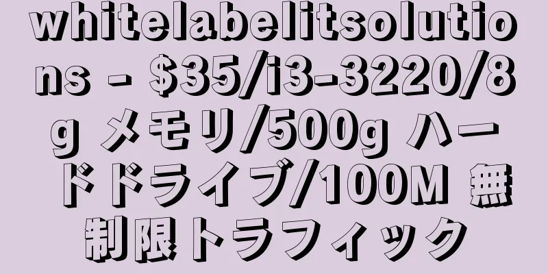 whitelabelitsolutions - $35/i3-3220/8g メモリ/500g ハードドライブ/100M 無制限トラフィック