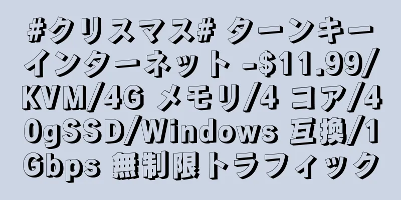 #クリスマス# ターンキーインターネット -$11.99/KVM/4G メモリ/4 コア/40gSSD/Windows 互換/1Gbps 無制限トラフィック