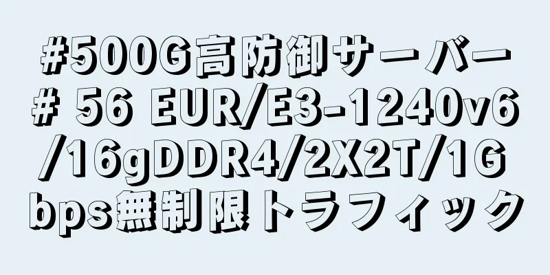 #500G高防御サーバー# 56 EUR/E3-1240v6/16gDDR4/2X2T/1Gbps無制限トラフィック