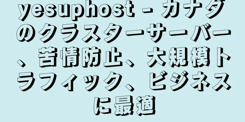 yesuphost - カナダのクラスターサーバー、苦情防止、大規模トラフィック、ビジネスに最適