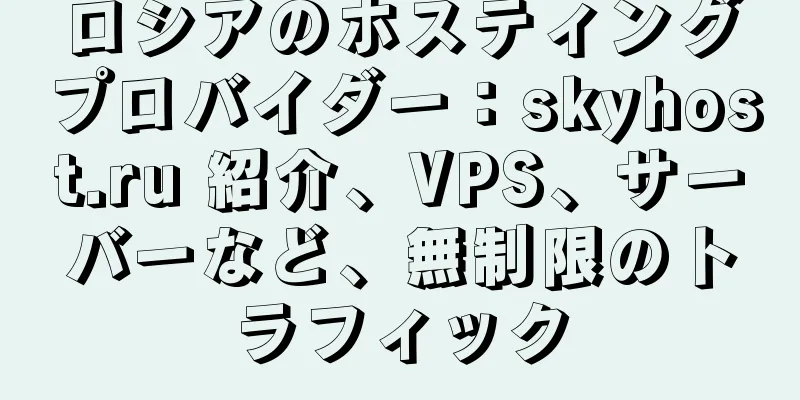 ロシアのホスティングプロバイダー：skyhost.ru 紹介、VPS、サーバーなど、無制限のトラフィック
