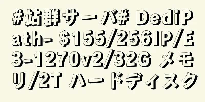 #站群サーバ# DediPath- $155/256IP/E3-1270v2/32G メモリ/2T ハードディスク