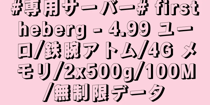 #専用サーバー# firstheberg - 4.99 ユーロ/鉄腕アトム/4G メモリ/2x500g/100M/無制限データ