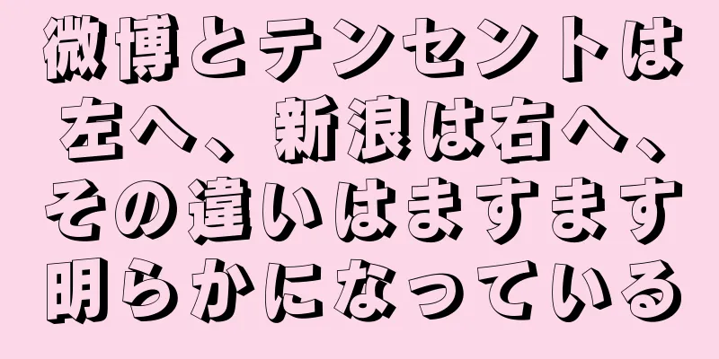 微博とテンセントは左へ、新浪は右へ、その違いはますます明らかになっている