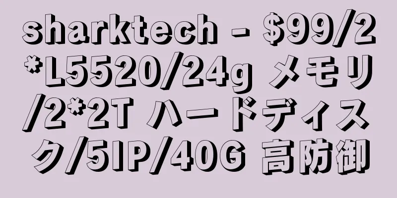 sharktech - $99/2*L5520/24g メモリ/2*2T ハードディスク/5IP/40G 高防御