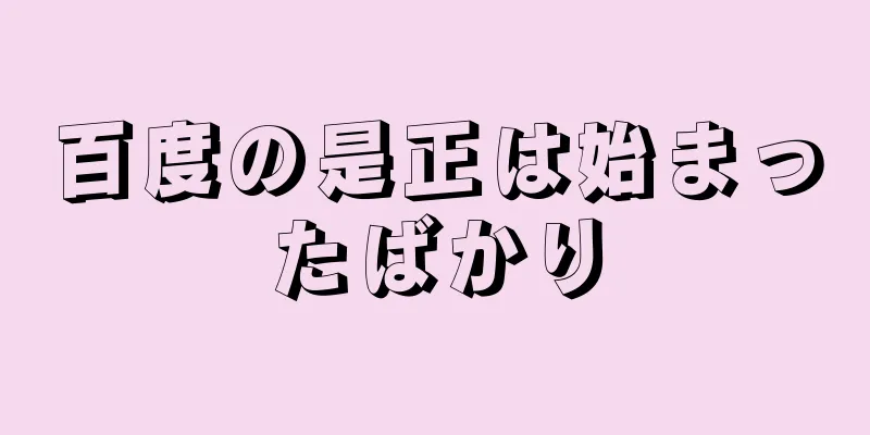百度の是正は始まったばかり