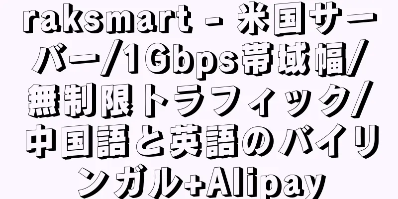 raksmart - 米国サーバー/1Gbps帯域幅/無制限トラフィック/中国語と英語のバイリンガル+Alipay