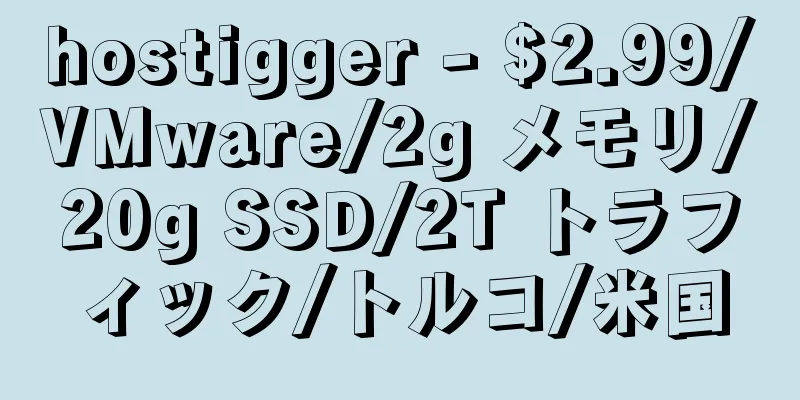 hostigger - $2.99/VMware/2g メモリ/20g SSD/2T トラフィック/トルコ/米国