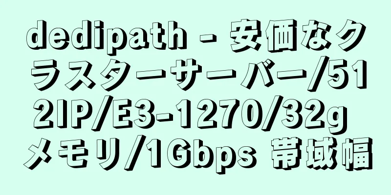 dedipath - 安価なクラスターサーバー/512IP/E3-1270/32g メモリ/1Gbps 帯域幅