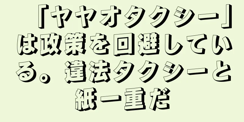 「ヤヤオタクシー」は政策を回避している。違法タクシーと紙一重だ