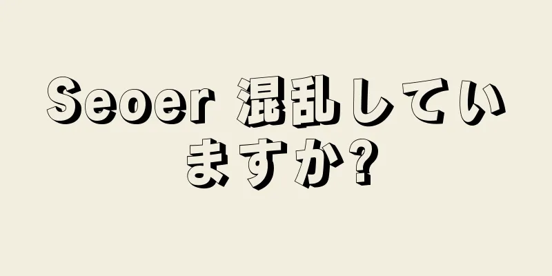 Seoer 混乱していますか?