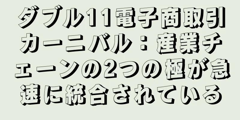 ダブル11電子商取引カーニバル：産業チェーンの2つの極が急速に統合されている