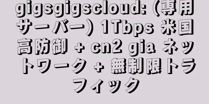 gigsgigscloud: (専用サーバー) 1Tbps 米国高防御 + cn2 gia ネットワーク + 無制限トラフィック
