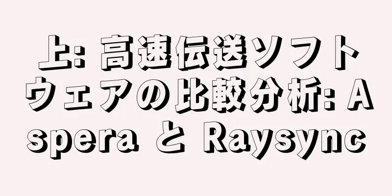 上: 高速伝送ソフトウェアの比較分析: Aspera と Raysync