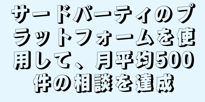 サードパーティのプラットフォームを使用して、月平均500件の相談を達成