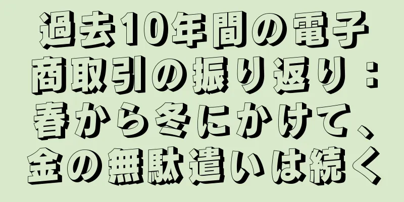 過去10年間の電子商取引の振り返り：春から冬にかけて、金の無駄遣いは続く
