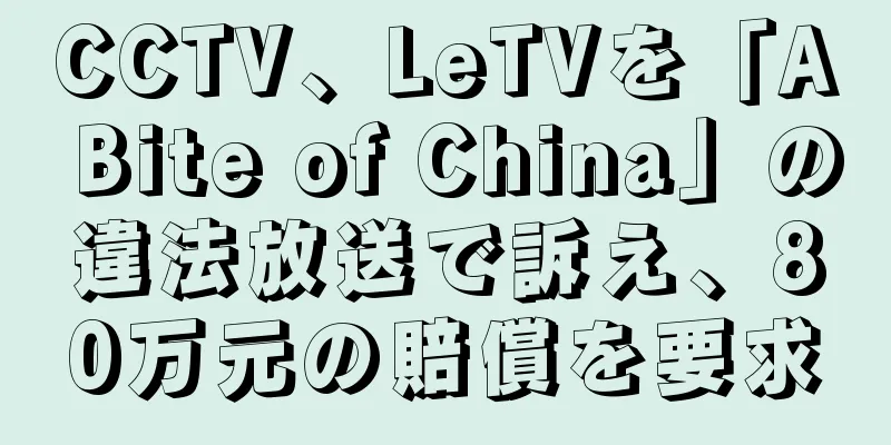 CCTV、LeTVを「A Bite of China」の違法放送で訴え、80万元の賠償を要求
