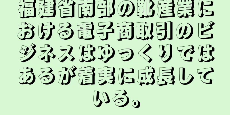 福建省南部の靴産業における電子商取引のビジネスはゆっくりではあるが着実に成長している。
