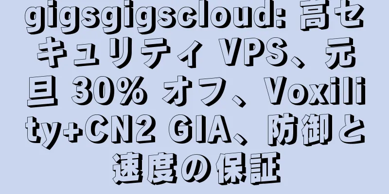 gigsgigscloud: 高セキュリティ VPS、元旦 30% オフ、Voxility+CN2 GIA、防御と速度の保証